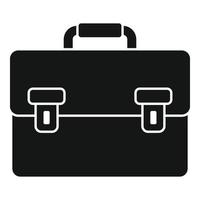 Tax inspector briefcase icon, simple style vector