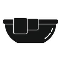 Softener clothes basin icon, simple style vector