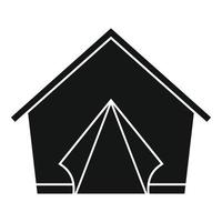 icono de la tienda de refugiados, estilo simple vector