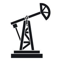 icono de plataforma petrolera, estilo simple vector