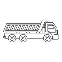 Truck icon, outline style vector