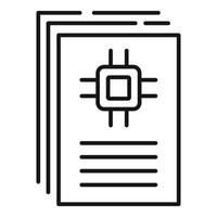 Communications engineer instruction icon, outline style vector