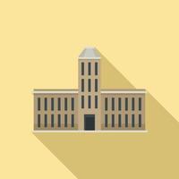 Governance building icon, flat style vector