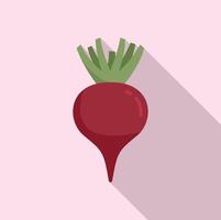 Farm beet icon, flat style vector