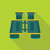 Binoculars icon, flat style vector