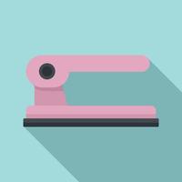 Hole punch stapler icon, flat style vector