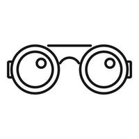 icono de gafas de herrero, estilo de esquema vector