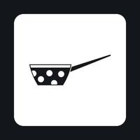 Black pot with white dots and handle icon vector