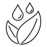 Essential oils leaf plant icon, outline style vector