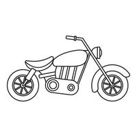 Motorcycle icon, outline style vector
