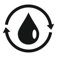 Water drop energy icon, simple style vector