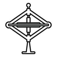 Gravity gyroscope icon outline vector. Mobile accelerometer vector