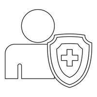 Medical insurance concept icon, outline style vector