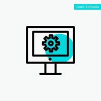 Online Support Service Technical Assistance Technical Support Web Maintenance turquoise highlight circle point Vector icon