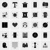 25 iconos de negocios universales vector ilustración de icono creativo para usar en proyectos relacionados con la web y dispositivos móviles