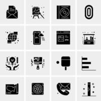 16 iconos de negocios universales vector ilustración de icono creativo para usar en proyectos relacionados con la web y dispositivos móviles