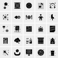 25 iconos de negocios universales vector ilustración de icono creativo para usar en proyectos relacionados con la web y dispositivos móviles