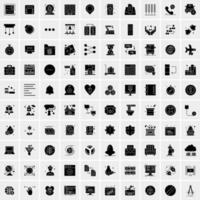 Set of 100 Universal Icons vector