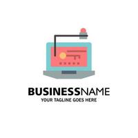 Access Computer Hardware Key Laptop Business Logo Template Flat Color vector