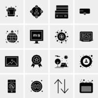 16 Universal Business Icons Vector Creative Icon Illustration to use in web and Mobile Related project