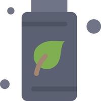 botella verde árbol verde color plano icono vector icono banner plantilla