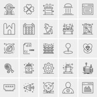 25 iconos de negocios universales vector ilustración de icono creativo para usar en proyectos relacionados con la web y dispositivos móviles