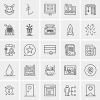 25 iconos de negocios universales vector ilustración de icono creativo para usar en proyectos relacionados con la web y dispositivos móviles