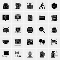 25 iconos de negocios universales vector ilustración de icono creativo para usar en proyectos relacionados con la web y dispositivos móviles