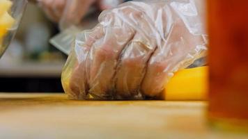 Potato cookies canonic recipe Brie, parmesan and Heavy cream. It is used to decorate retro plate and gold fork video