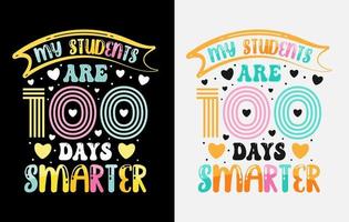 100 days of school t shirt, Hundred days of t shirt design vector