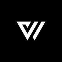 icono de diseño de logotipo de letra w creativo y minimalista editable en formato vectorial en color blanco y negro vector