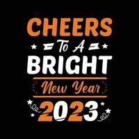 feliz año nuevo letras tipografía vector fondo, camiseta, plantilla de diseño de tarjeta de felicitación