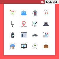 16 Creative Icons Modern Signs and Symbols of instrument gold platform fashion cancer day Editable Pack of Creative Vector Design Elements