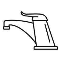 Home water tap icon, outline style vector