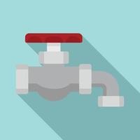 Water tap icon, flat style vector