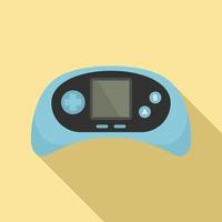 Blue gamepad icon, flat style vector