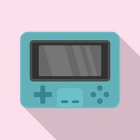 icono de consola de juegos, estilo plano vector