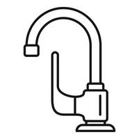 Closed faucet icon, outline style vector