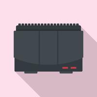 Retro video console icon, flat style vector