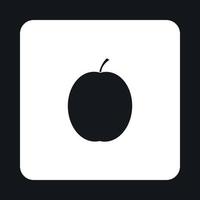 Peach icon, simple style vector