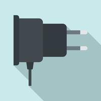 Mobile phone plug icon, flat style vector