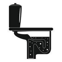 Toilet equipment icon, simple style vector