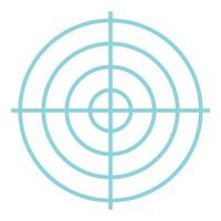 Shooting target icon, flat style vector