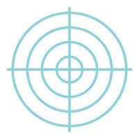 Shooting target icon, flat style vector