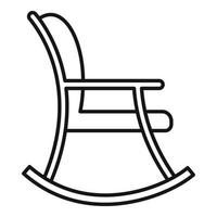 Mother rocking chair icon, outline style vector