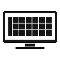 icono de software de PC en línea, estilo simple vector