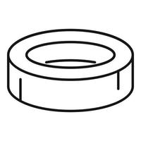 Scotch roll icon, outline style vector