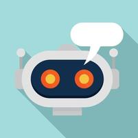 Chatbot icon, flat style vector