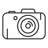 Security service camera icon, outline style vector