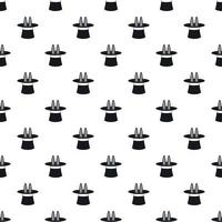 Rabbit ears appearing from magic hat pattern vector